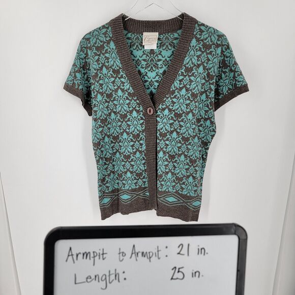 Company Collection Petite Cardigan Womens Petite Medium One Button Vintage - Picture 11 of 11